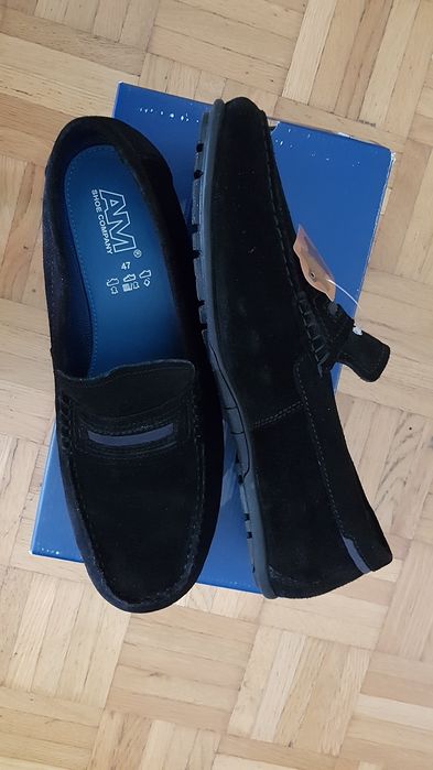 Мокасины из нат.замши Am Shoe 47р,оригинал.