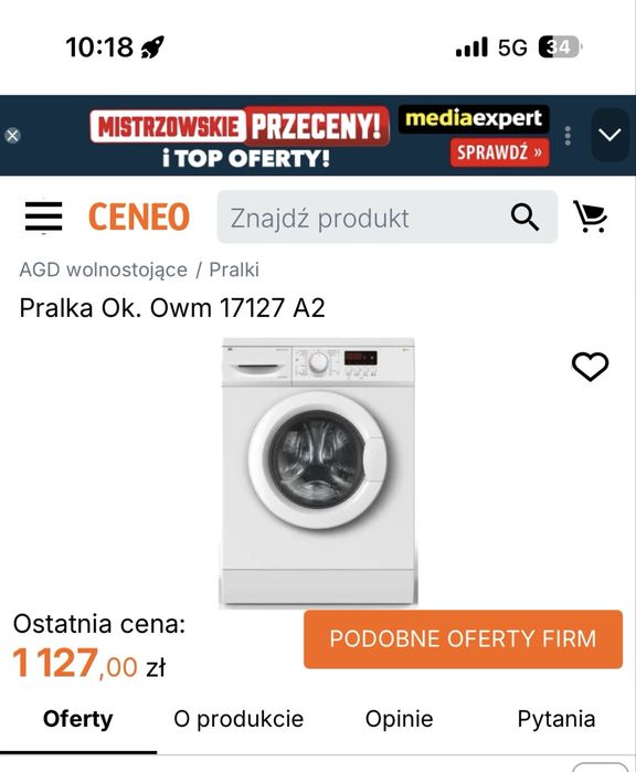 Pralka OK Owm 17127 A2 7kg