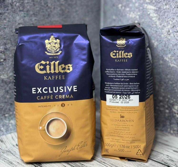 Кава в зернах Eilles exclusive caffe crema 500г Еліс. кафе крема