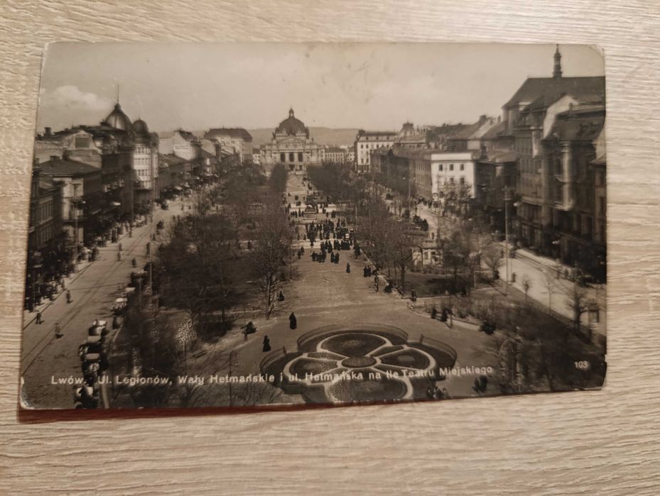 Zabytkowa widokówka Lwów ul. Legionów
