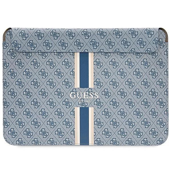 Pokrowiec Guess 4G Printed Stripes na laptopa 14" - niebieski