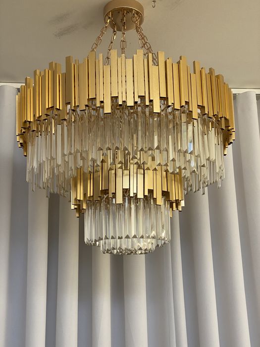 Lustre grande de cristal diâmetro 90cm
