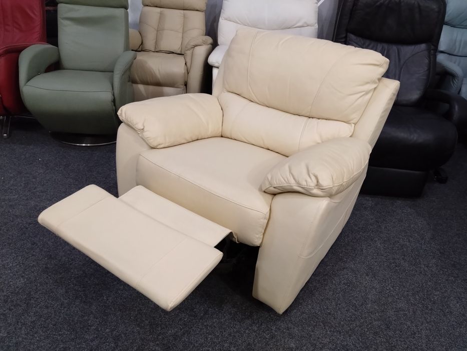 Шкіряне реклайнер крісло розкладне кожаное раскладное кресло мебель