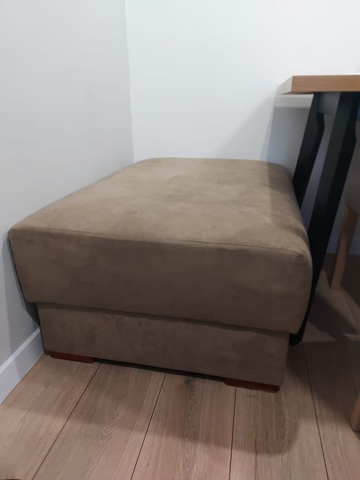 Pufa beżowa/brązowa