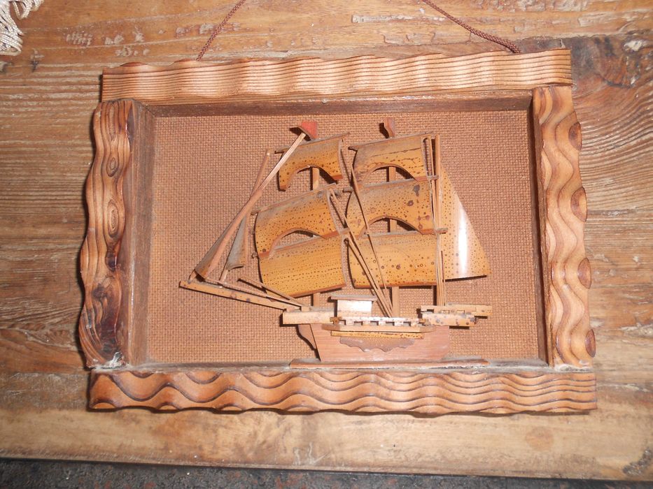 Quadros antigos originais sobre tela e quadros navios artesanais
