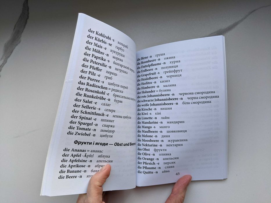 Книга 2000 найкорисніших німецьких слів і висловів, німецька мова