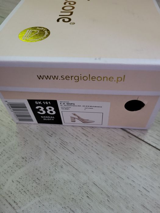 Sandały złote 38 Sergio leone nowe