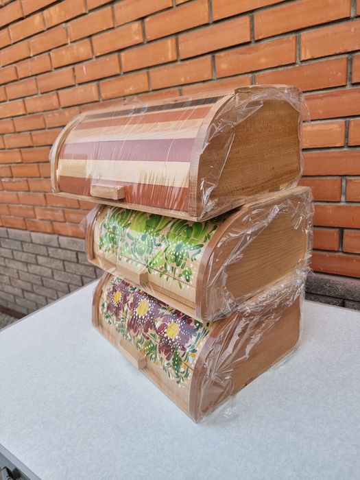 Дерев'яні хлібниці ручної роботи хлібниці розмальовані