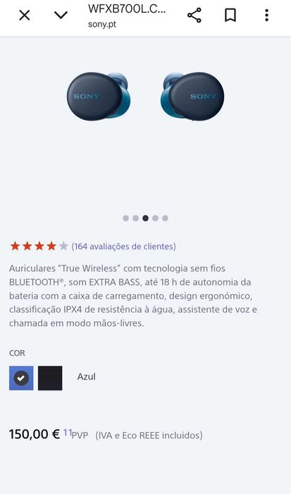 Fones sm fios sony