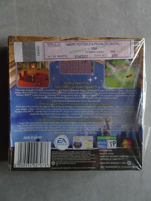 Jogo Game Boy Advance - Harry Potter e a Pedra Filosofal (selado)