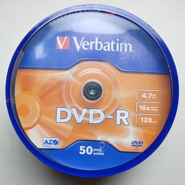 Диск Verbatim DVD-R 4,7GB 16x AZO Spindle Packaging 50шт