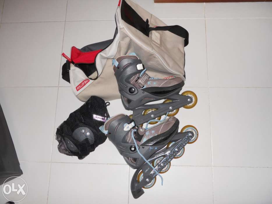 Vendo Patins em Linha nº37 + assessórios + saco de transporte