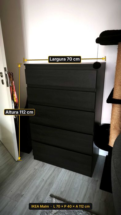 Comoda IKEA preta