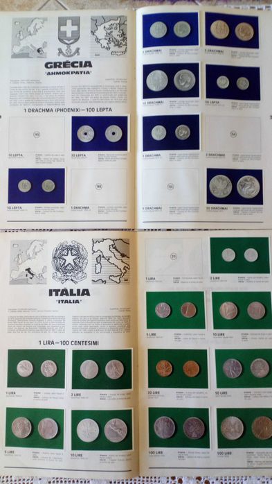 Coleção cromos Moedas da Europa (correntes)