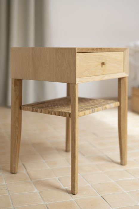 Conjunto de duas mesas de cabeceira em carvalho maciço - La Redoute