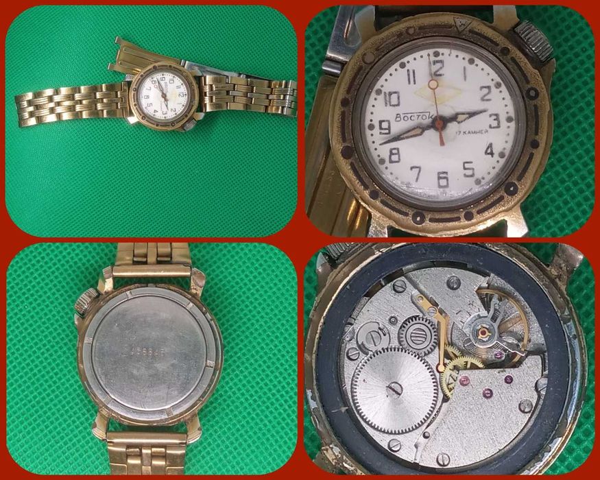 Часы времен ссср восток дельфин, командирские, слава 21 камень