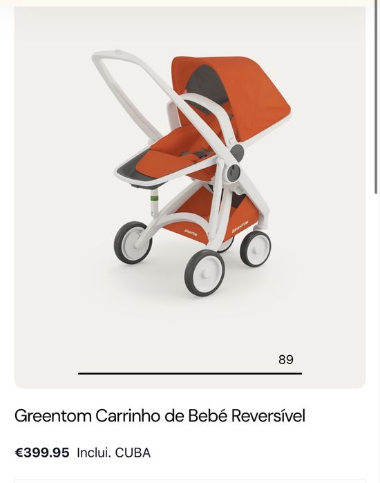 Greentom Carrinho de Bebé Reversível c/ tapa pés