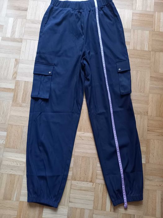 Spodnie cargo damskie rozm.38. Granatowe