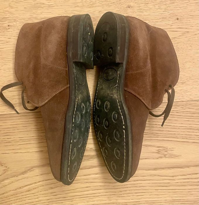 Botins em camurça castanha – Ermenegildo Zegna – 40/41