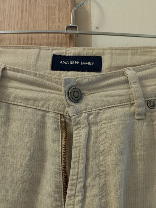 Spodnie bawełniano-lniane, Andrew James, rozm. 31/32