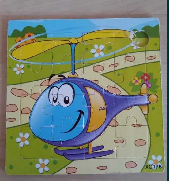 Puzzle drewniane pojazdy, auta