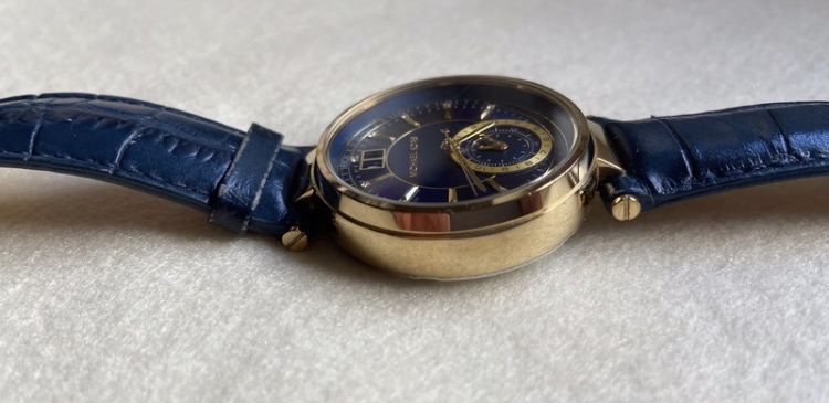 Relógio Michael Kors Sawer MK - 2425 (Azul e Dourado) - Original, Pouco Uso