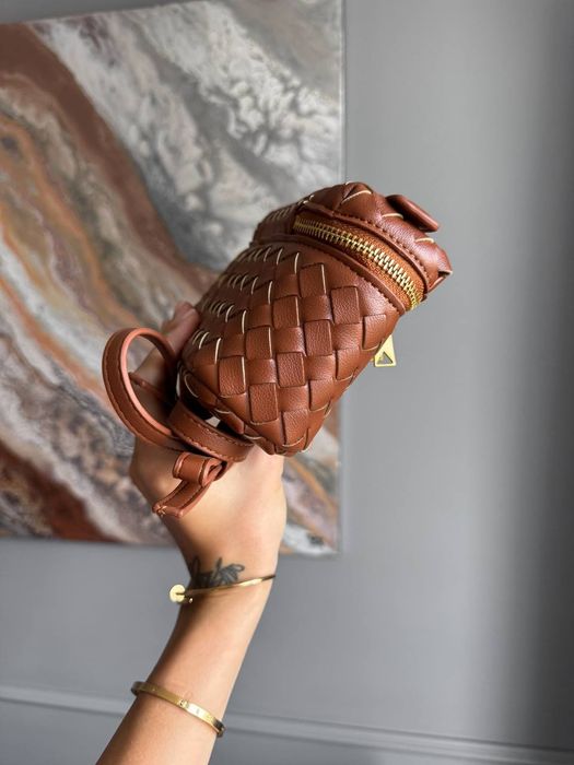 РОЗПРОДАЖ‼️ Bottega Veneta Bang Bang Bag in Brown / сумочка Bottega / жіноча сумочка