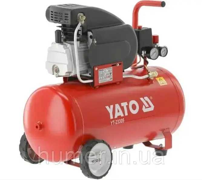Компресор повітряний масляний YATO 50 л 8 атм 200 л/хв 1.5 кВт 1 цил.