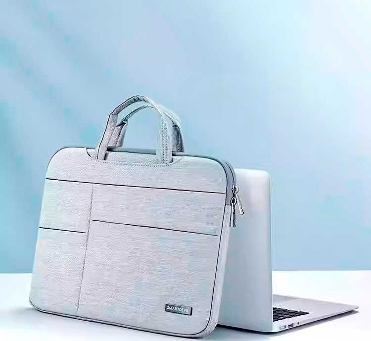 Чехол сумка для ноутбука Smartdevil до 16 дюймів, світлосіра, якість