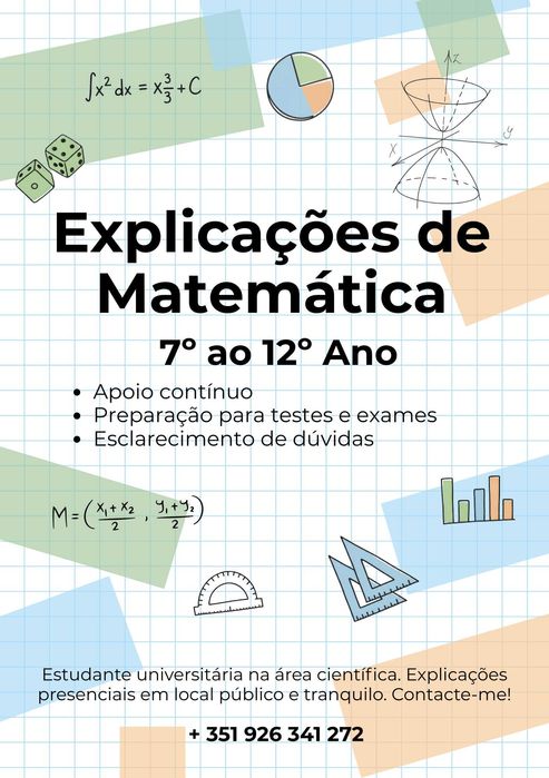 Explicações de Matemática - 7º ao 12º ano