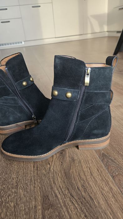 Kozaki skórzane botki roz. 36