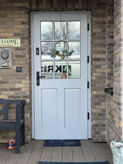 Drzwi zewnętrzne drewniane KRIS Angielskie Czyste Powietrze C.Polska