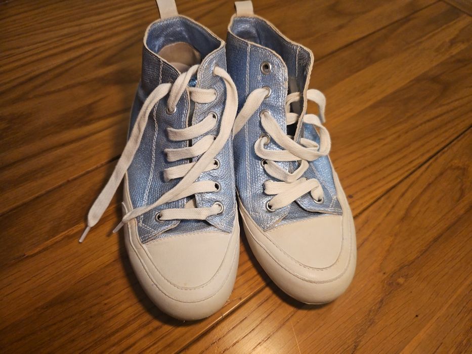 Trampki buty sneakersy skórzane błękitne Candice Cooper r.37