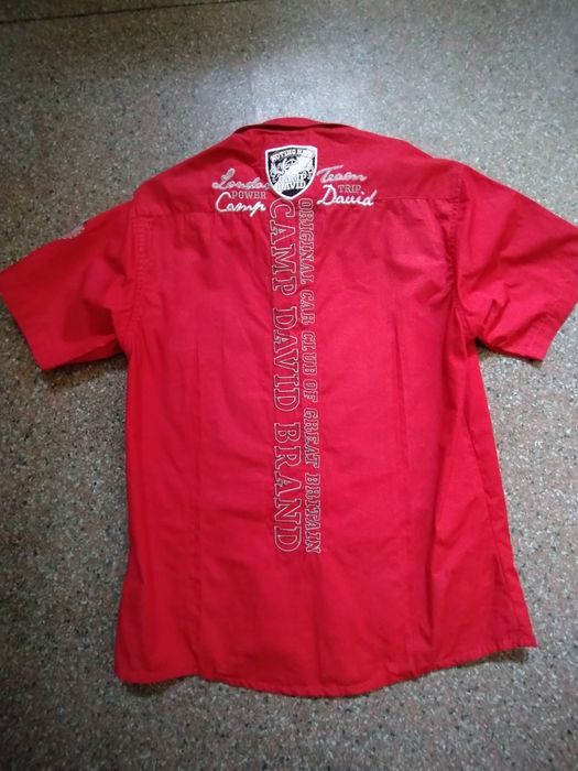 Koszula Camp David Super hafty  piękny czerwony kolor