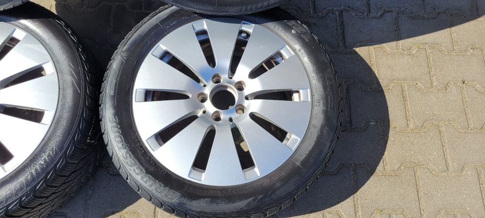 Alufelgi MERCEDES 5X112 z oponami 225/50 R17 czujniki