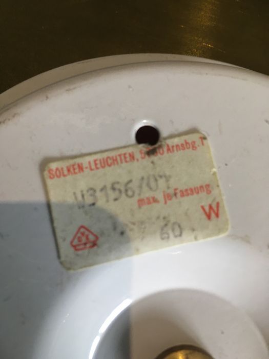 Solken Leuchten Mazzega Murano Arnsberg kinkiety lata 60