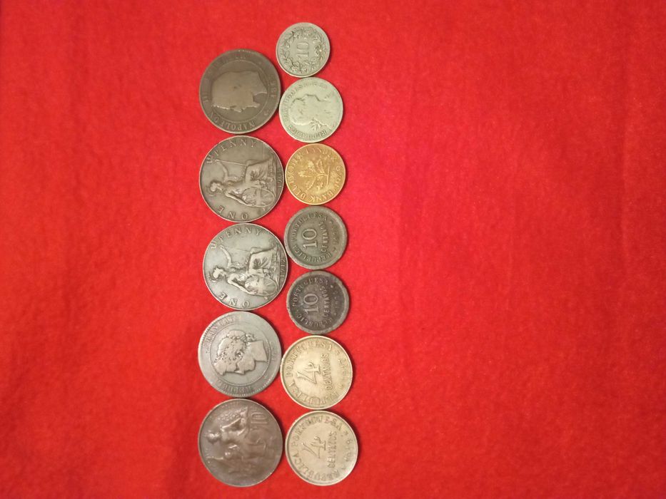 Moedas antigas de coleção