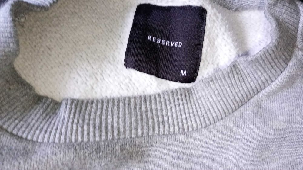 Bluza Reserved NASA szara męska gruba M/L