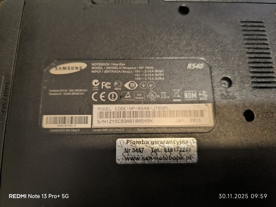 2 laptopy okazja think pad r61i oraz R540