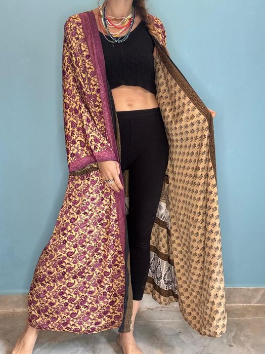 Kimono dwustronne płaszcz narzutka