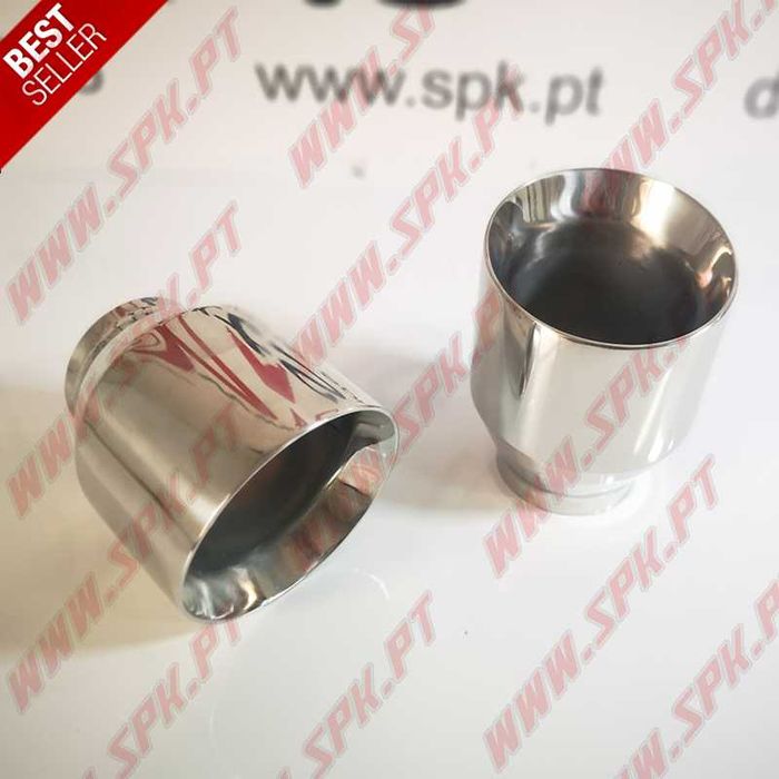 Ponteira de Escape Inox Universal Redonda / Açotada 100mm - Nova