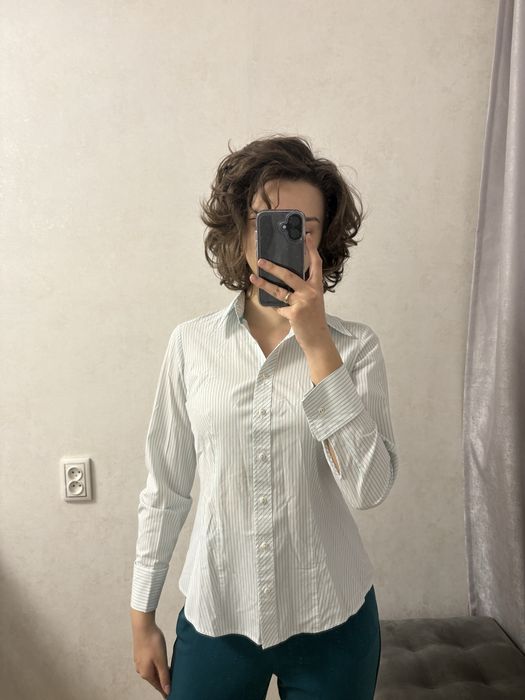 Плотная рубашка в полоску