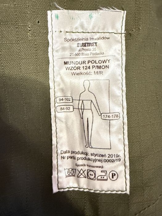 Nowy mundur polowy wz 124 P rozmiar M/R