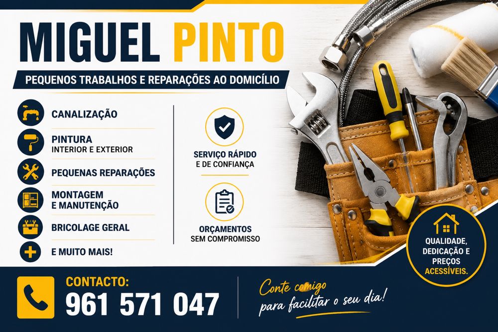 Todo tipo de trabalhos, desde canalizacao, eletrecidade… pintura