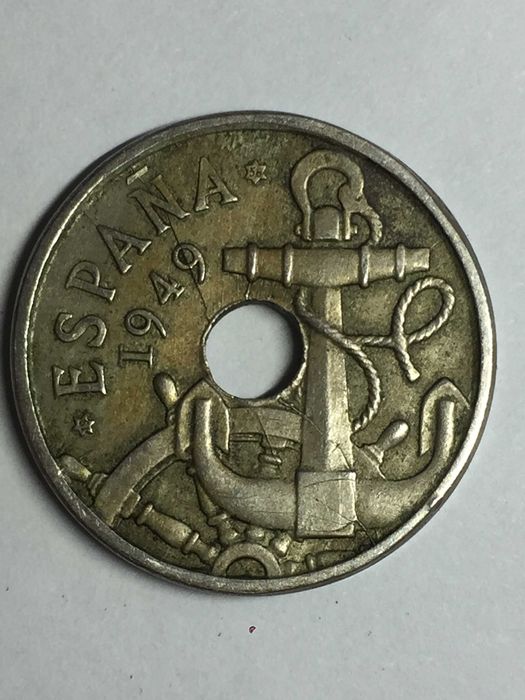 50 Centimos 1949 rok Hiszpania