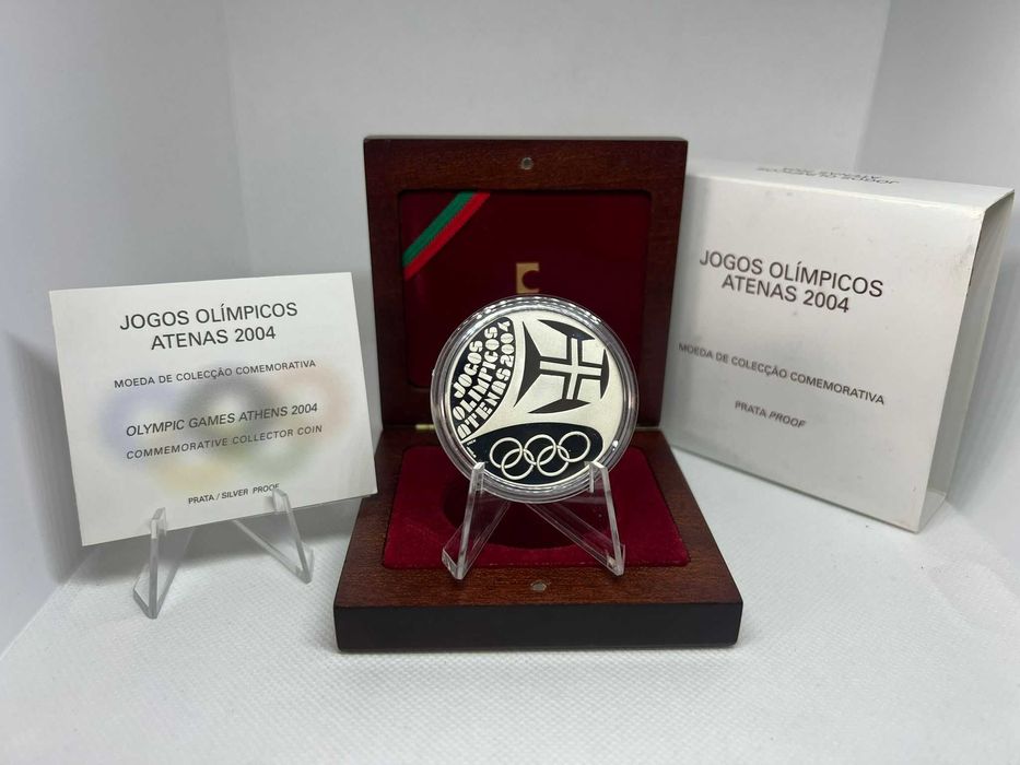 Portugal 2004 - Estojo 10 Euros Prata Proof 28º Jogos Olímpicos de Verão - Atenas 2004