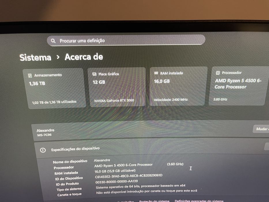 Pc gaming rtx 3060