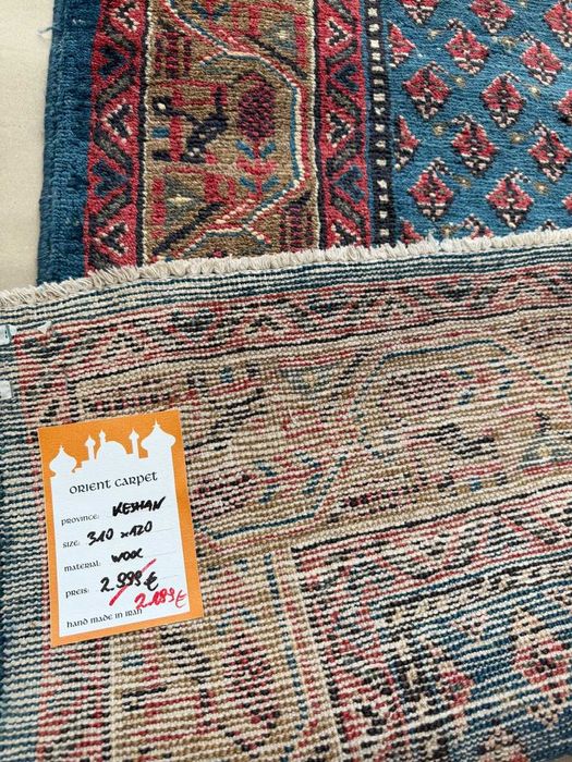 Nowy Dywan Chodnik Wełniany Kaszmirowy Perski Iran Keshan 310x120