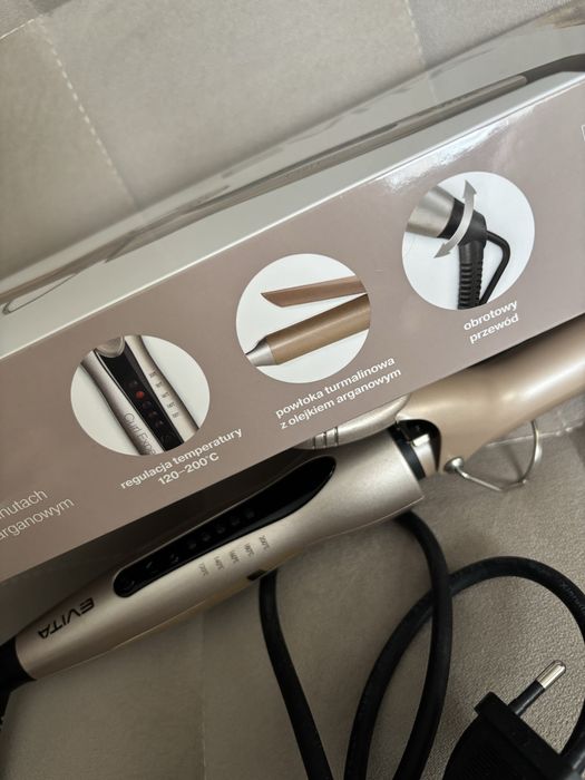 Lokówka ceramiczna turmalinowa jak nowa Evita Gold