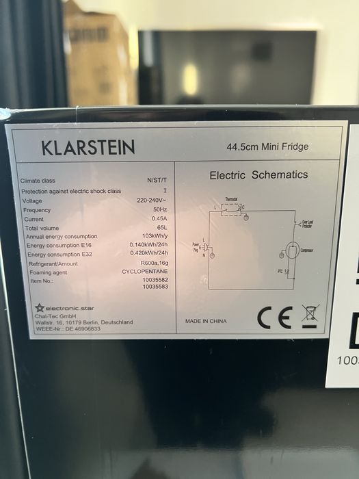 Холодильник міні з Німеччини Klarstein Cool Kid 10035582